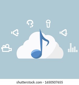 Technology design. Music icons design vector sound