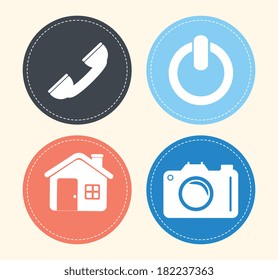 Technology design over beige background, vector illustration