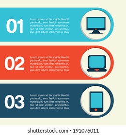 Technology design over beige background, vector illustration