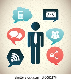 Technology design over beige background, vector illustration
