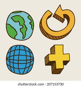 Technology design over beige background, vector illustration
