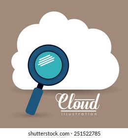 Technology design over beige background, vector illustration.