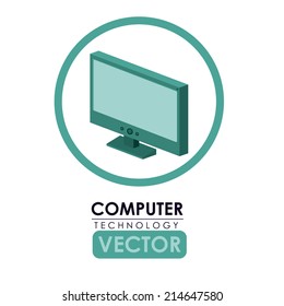 Technology design over blackboard background, vector illustration