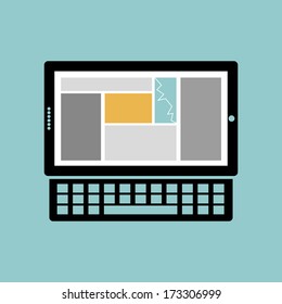 technology design over blue background vector illustration