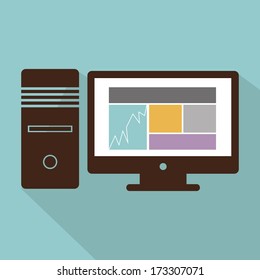 technology design over blue  background vector illustration