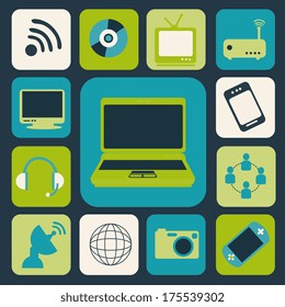 technology design over  blue  background vector illustration