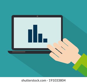 Technology  design over blue background, vector illustration