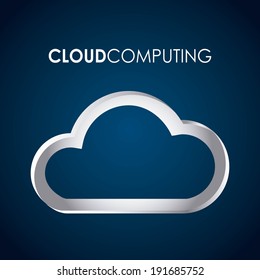Technology design over blue background, vector illustration