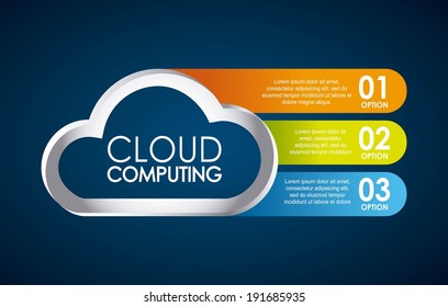 Technology design over blue background, vector illustration