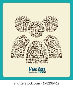 Technology design over blue background, vector illustration