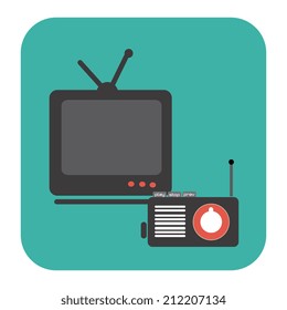 Technology design over blue background, vector illustration