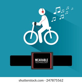 Technology design over blue background ,vector illustration.