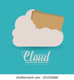 Technology design over blue background, vector illustration.