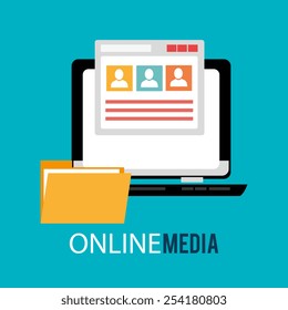 Technology design over blue background, vector illustration.
