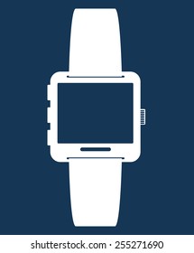 Technology design over blue background, vector illustration.