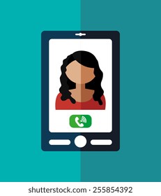 Technology design over blue background, vector illustration.