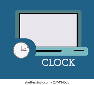 Technology design over blue background, vector illustration
