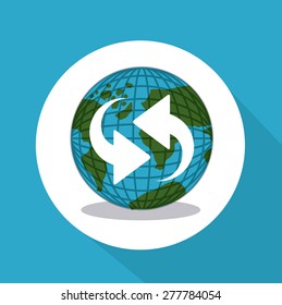 Technology design over blue background, vector illustration