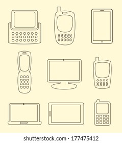 technology design over cream background vector illustration 