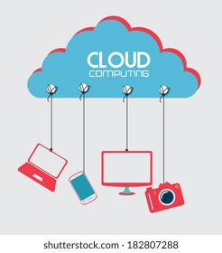 Technology design over gray background, vector illustration