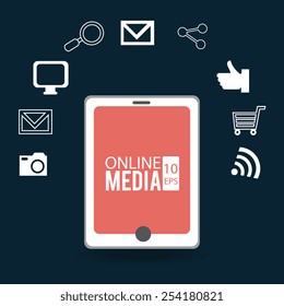 Technology design over gray background, vector illustration.