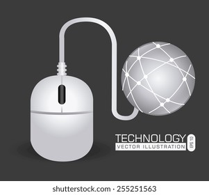 Technology design over gray background, vector illustration.