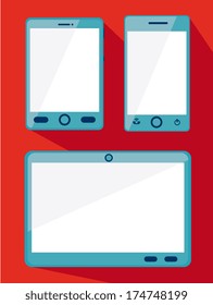 technology design over  pink background vector illustration