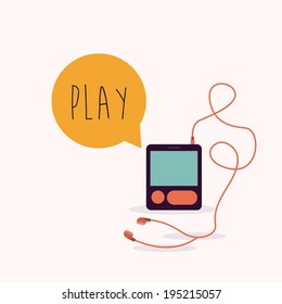 Technology design over pink background, vector illustration