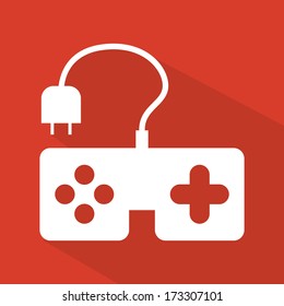 technology design over red  background vector illustration