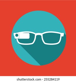 Technology design over red background, vector illustration.