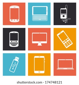 technology design over white  background vector illustration