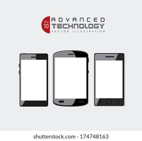 technology design over white background vector illustration