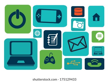 technology design over white  background vector illustration