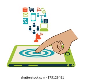 technology design over white  background vector illustration