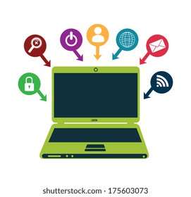 technology design over  white  background vector illustration