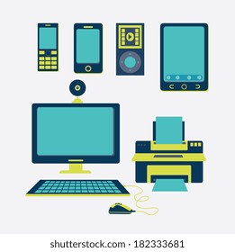 technology design over white background, vector illustration
