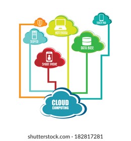 Technology design over white background, vector illustration