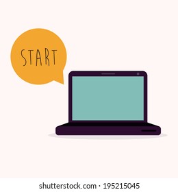 Technology design over white background, vector illustration