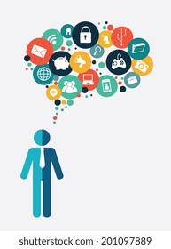 Technology design over white background, vector illustration