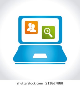 Technology design over white background, vector illustration