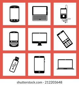 Technology design over white background, vector illustration