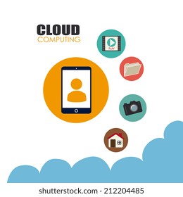 Technology design over white background, vector illustration
