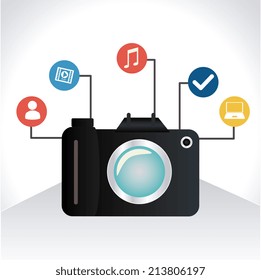 Technology design over white background, vector illustration