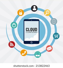 Technology design over white background, vector illustration