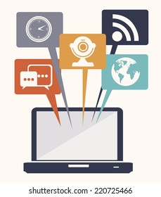 Technology design over white background, vector illustration