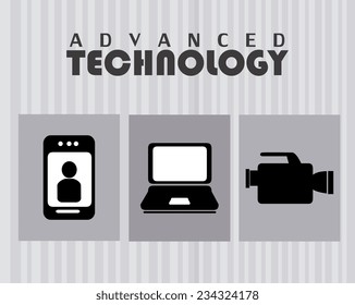 Technology design over white background, vector illustration 