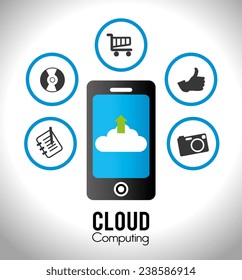 Technology design over white background, vector illustration.