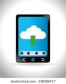 Technology design over white background, vector illustration.