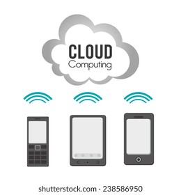 Technology design over white background, vector illustration.