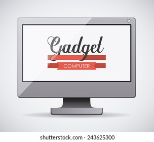 Technology design over white background, vector illustration.
